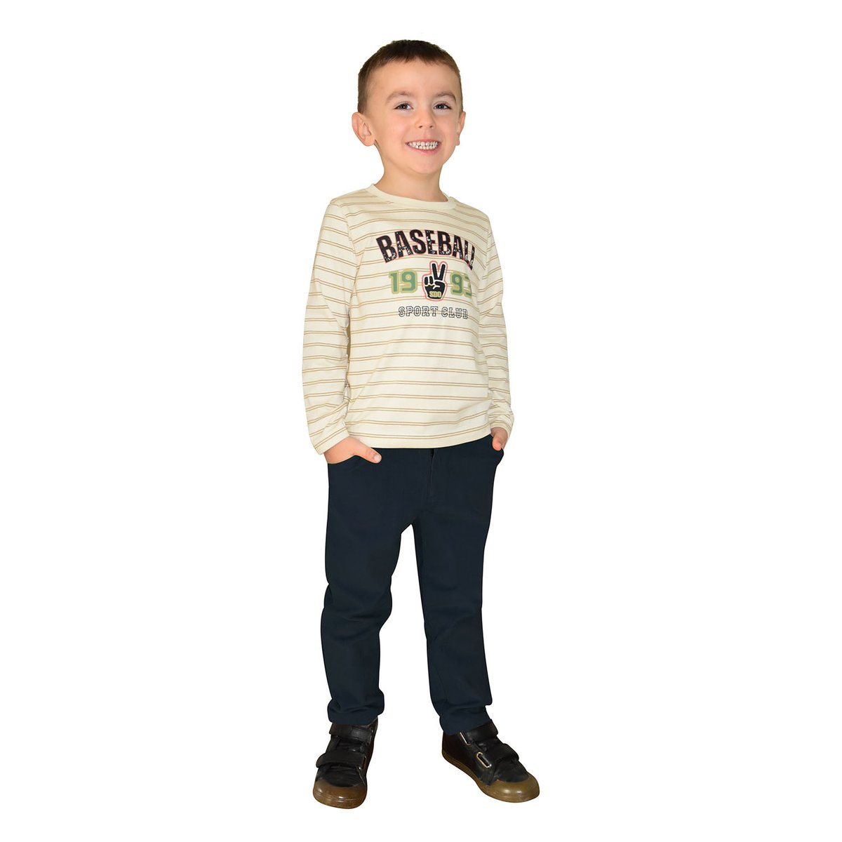 Pantalon sim velours cotele enfant bleu, SUCRE D'ORGE