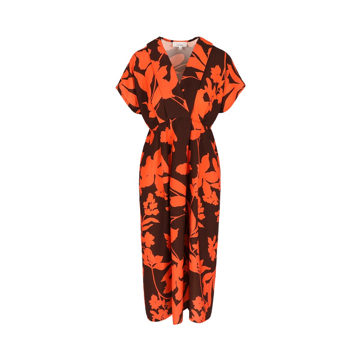 Robe caftan midi fleurie multicolor, LOLALIZA