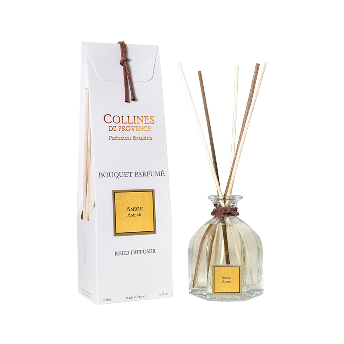 Diffuseur de parfum AMBRE blanc, COLLINES DE PROVENCE