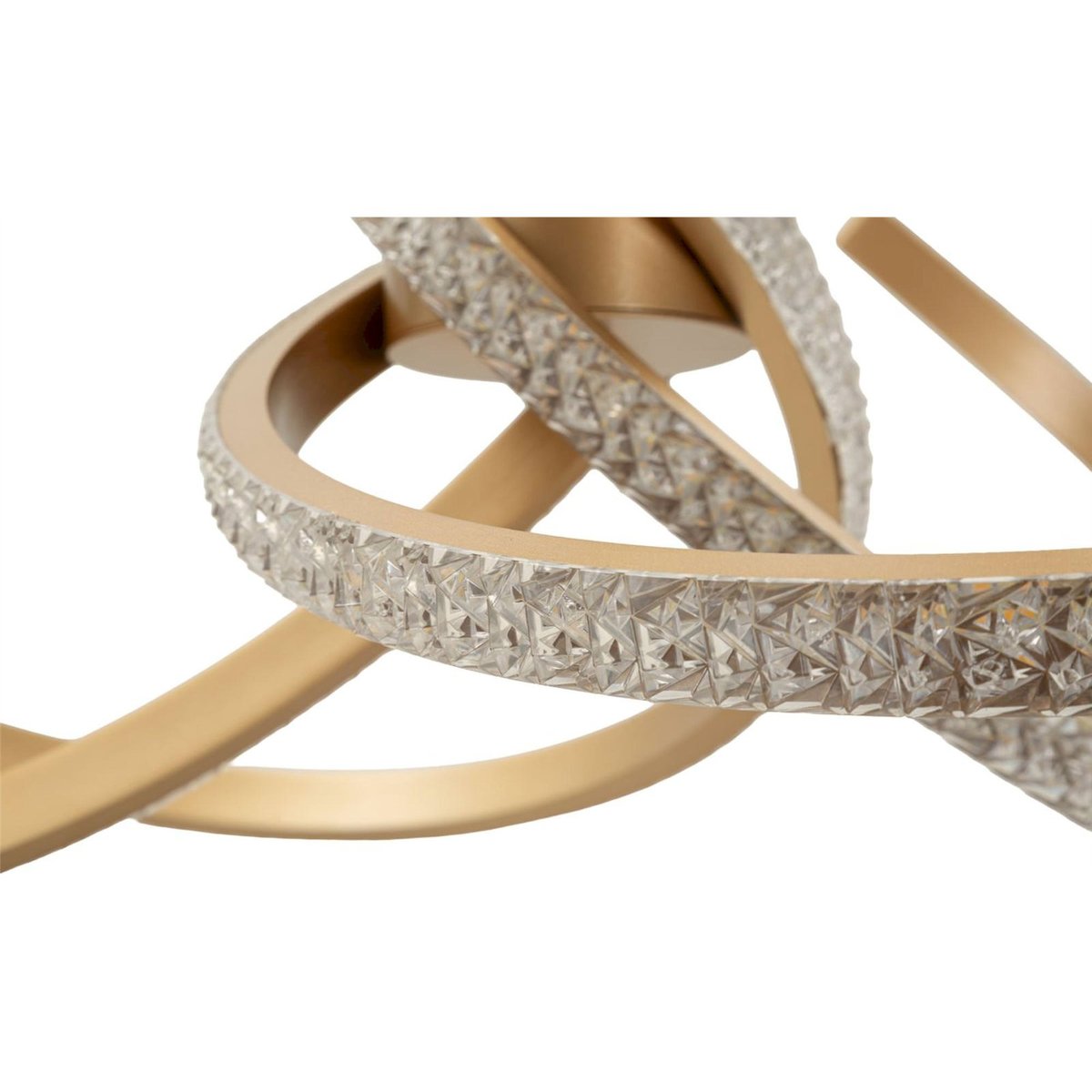 Suspension LED design sculptural GLAM doré et blanc, RECOLLECTION