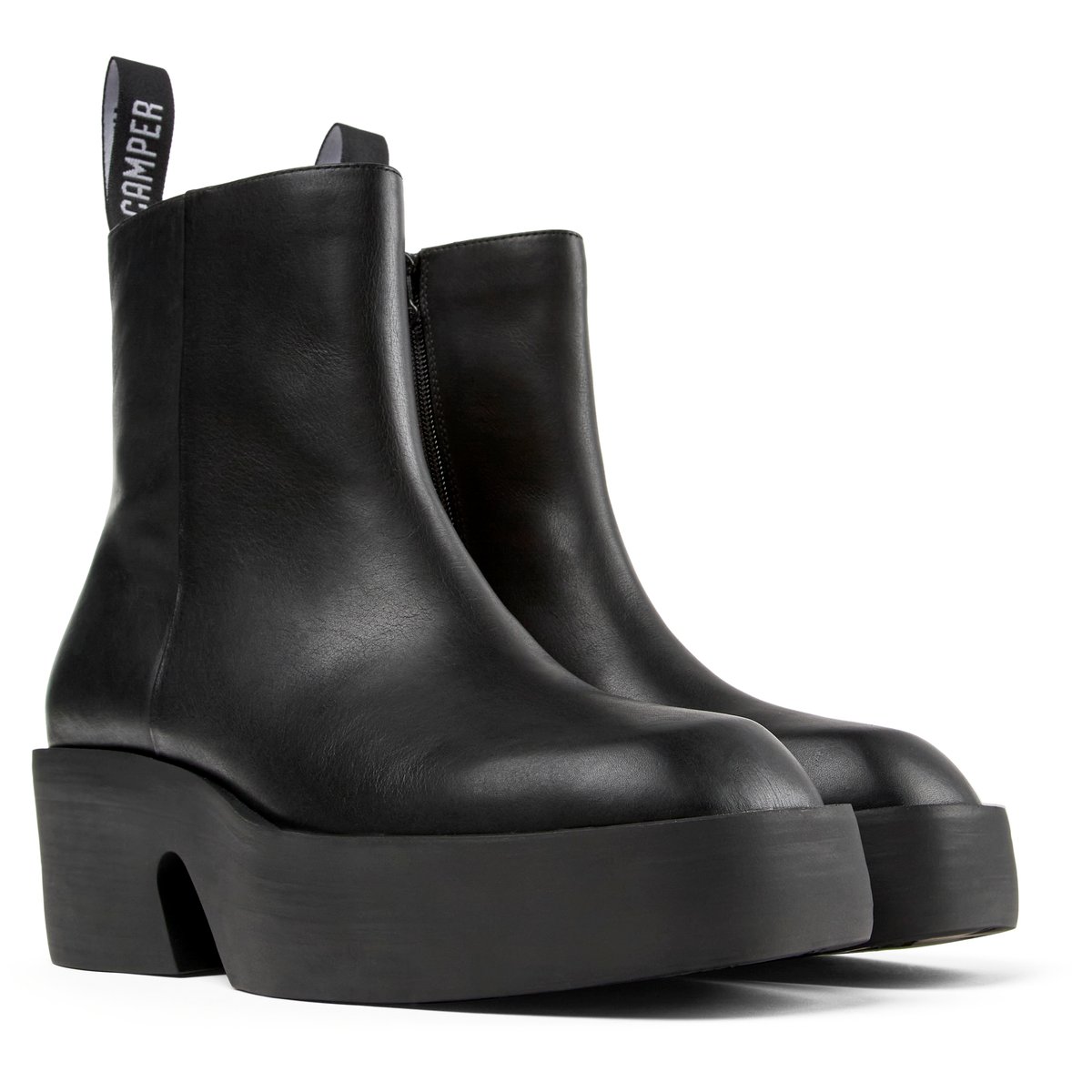 Bottines Billie cuir noir, CAMPER