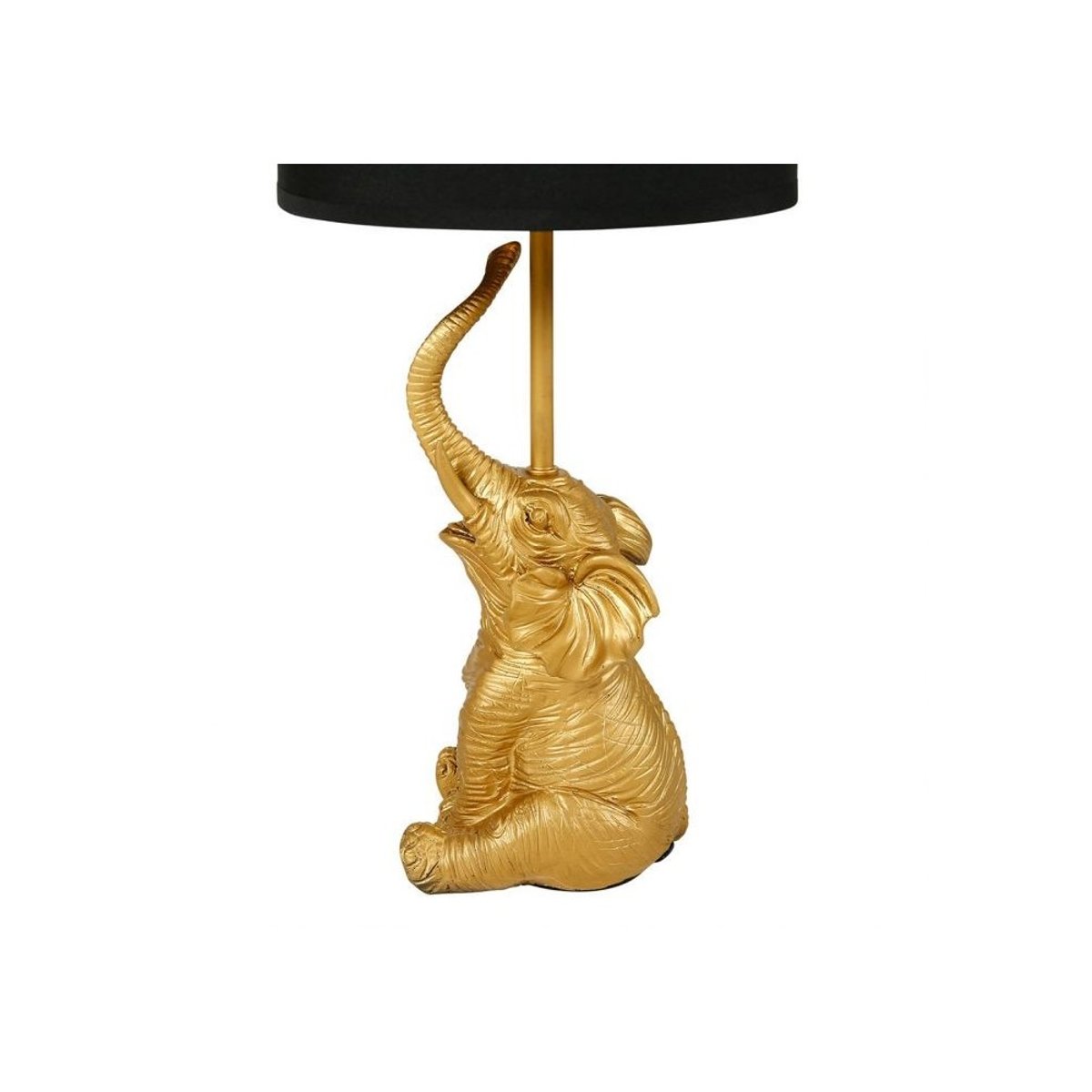 Lampe éléphant Résine Dorée or, DECORATIE