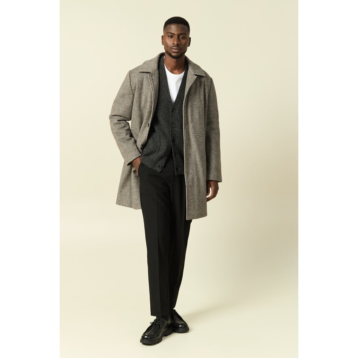 Gilet manches longues gris foncé, BONOBO