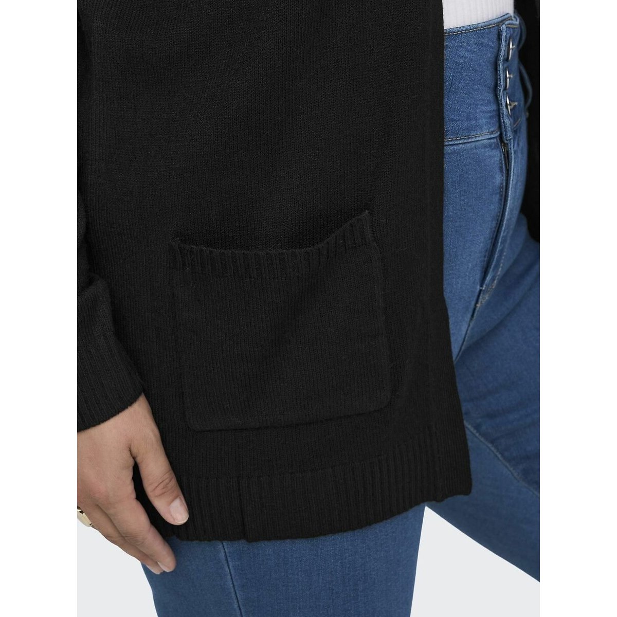 Gilet mi-long noir, ONLY CARMAKOMA
