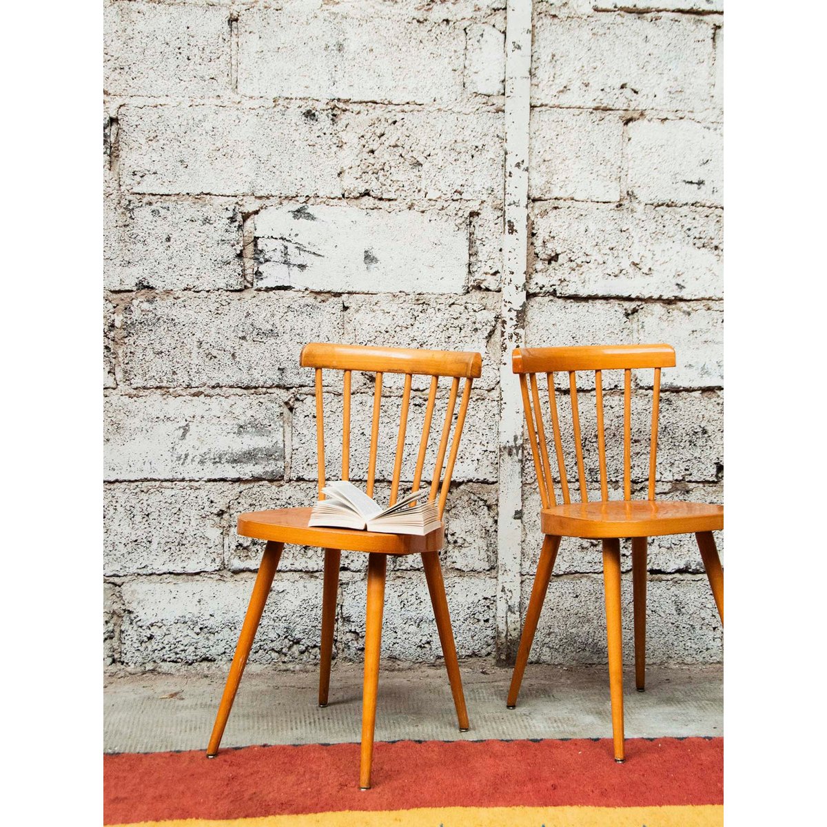 Paire de chaises style Baumann Alma N°730 - Bon état bois, DEBONGOUT