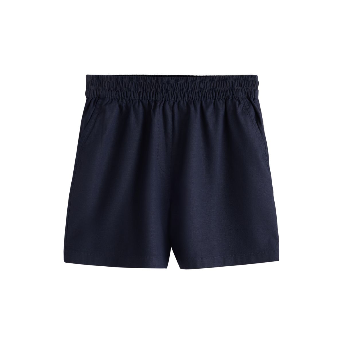 Short d’été en lin majoritaire bleu marine, NEXT