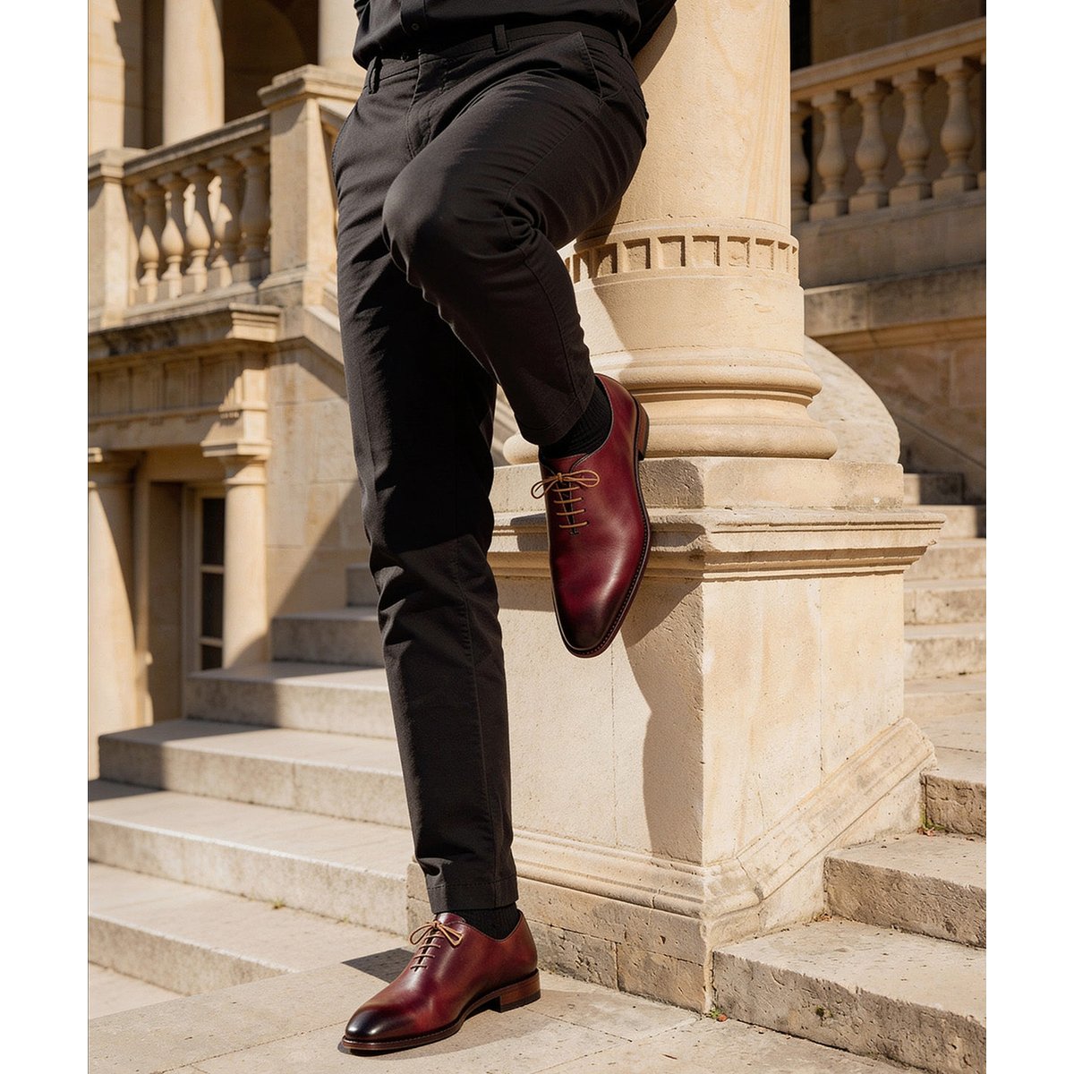 Richelieu cuir GIULIA bordeaux, FINSBURY