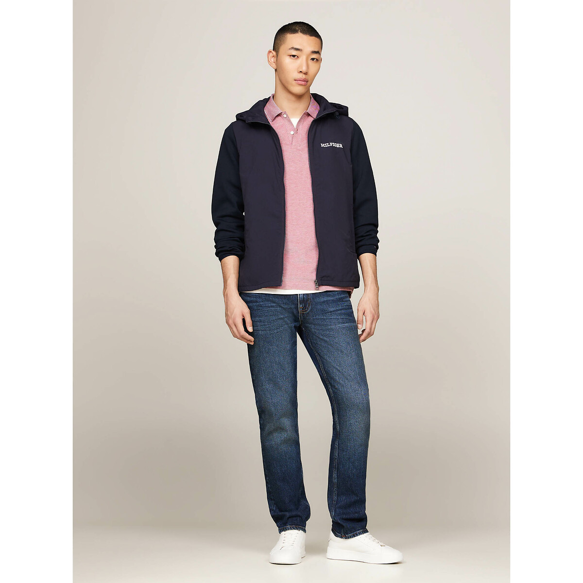 Cotton Mix Zipped Hoodie 90001629, TOMMY HILFIGER