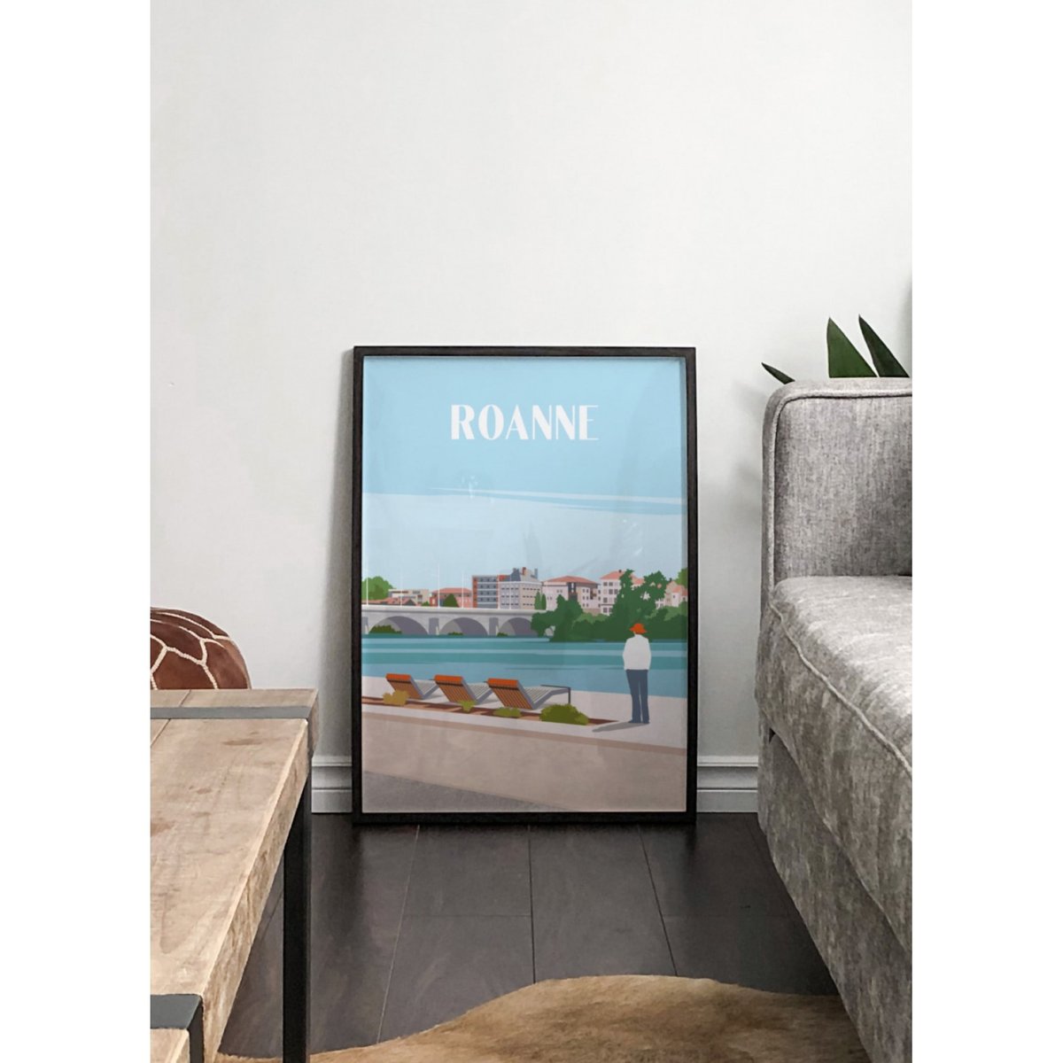 Affiche ville Roanne blanc, L'AFFICHERIE