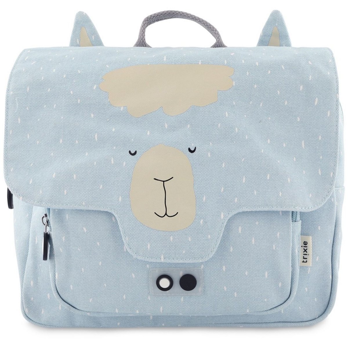 Cartable A4 maternelle bleu, beige, noir, TRIXIE