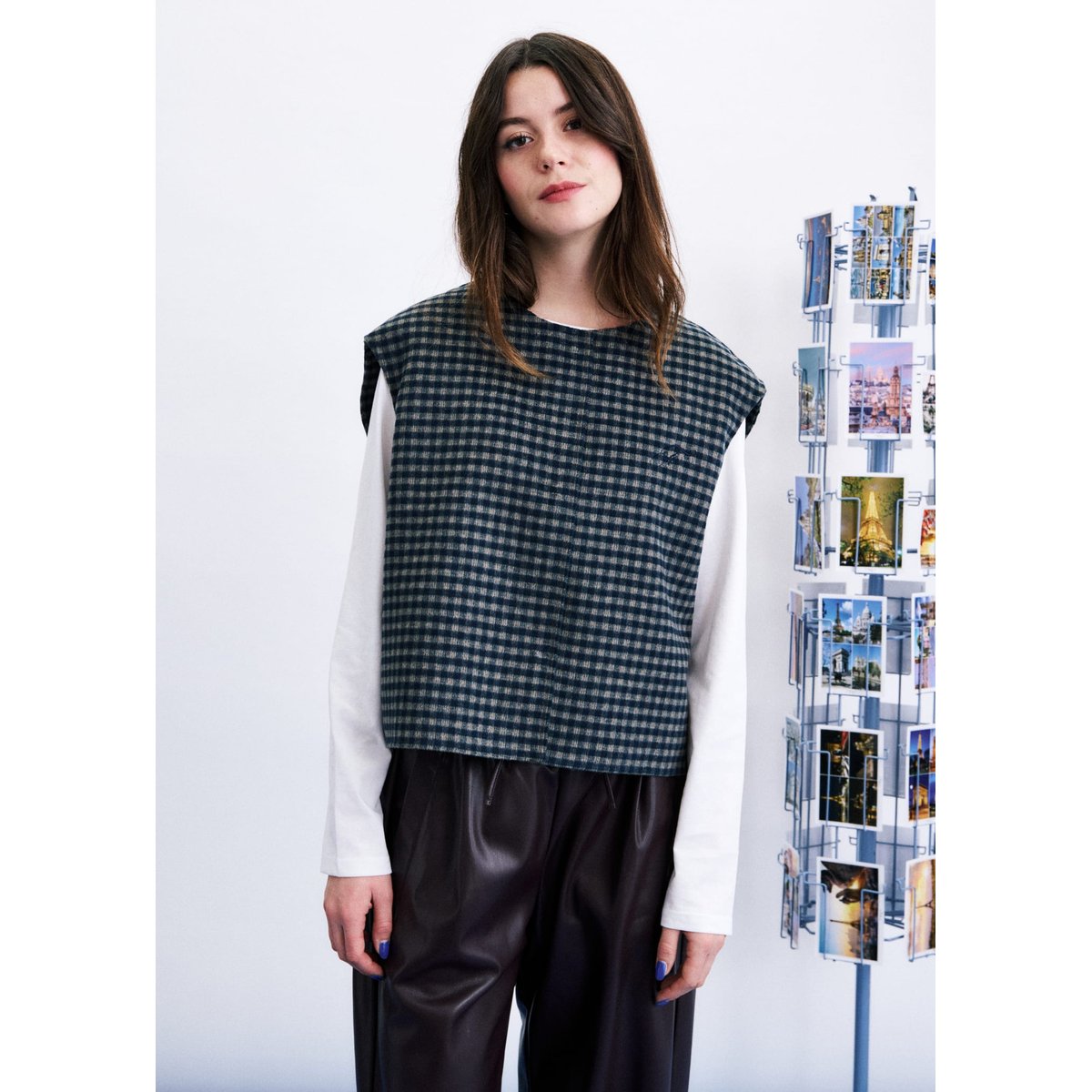 Gilet Harrison en laine HARRISON bleu marine, FRNCH