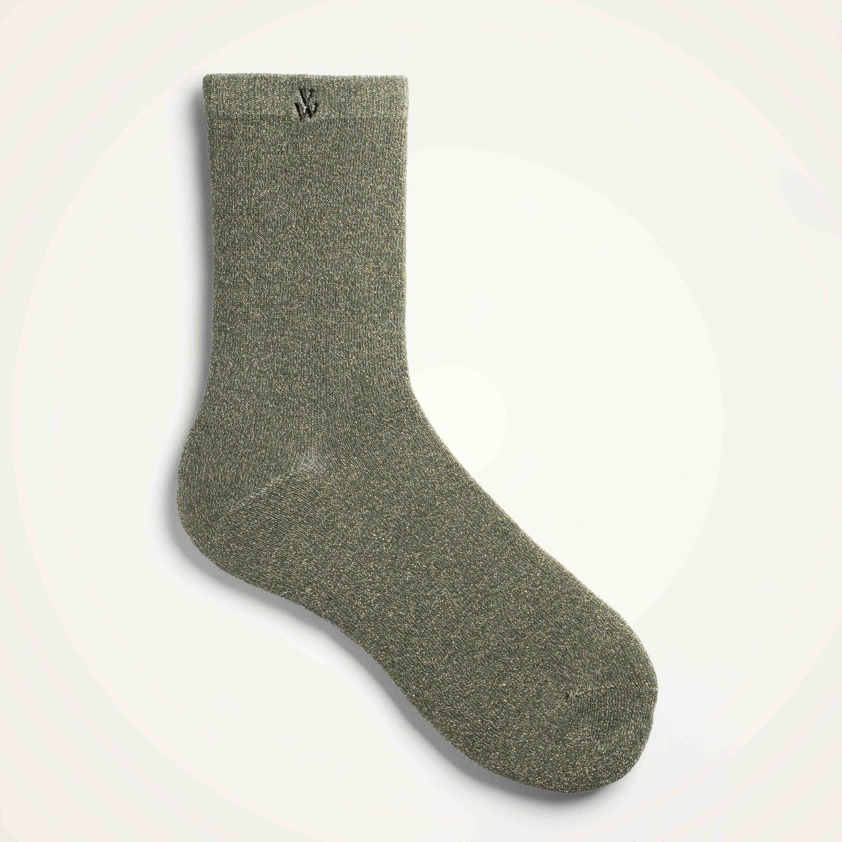 Chaussettes pailletées Ambre vert kaki, VANESSA WU