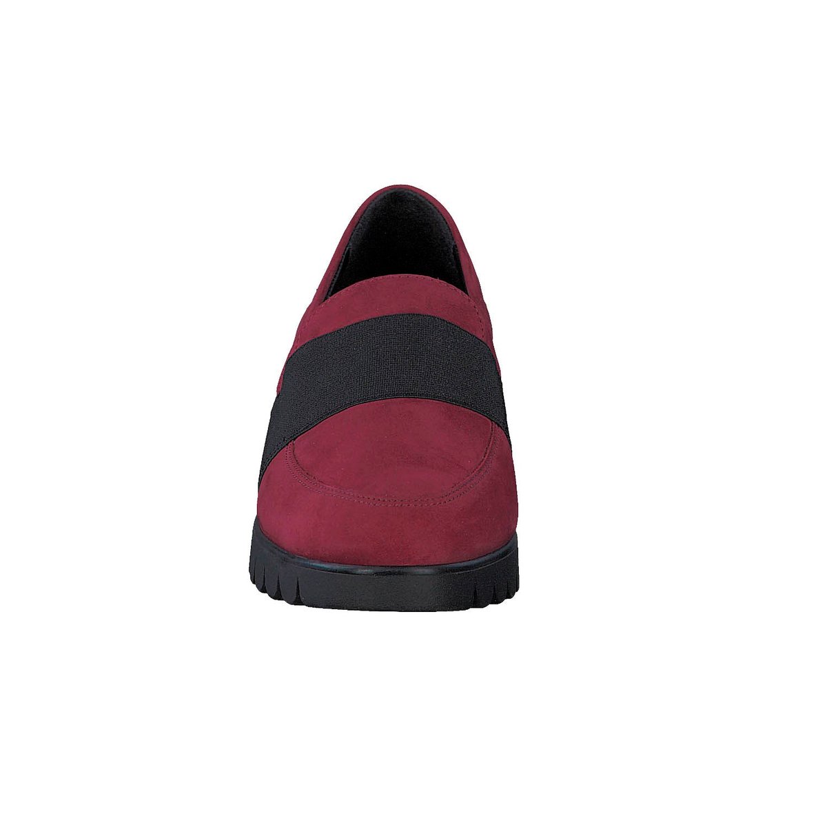 Mocassins en cuir nubuck LORIANE rouge 5128, MEPHISTO