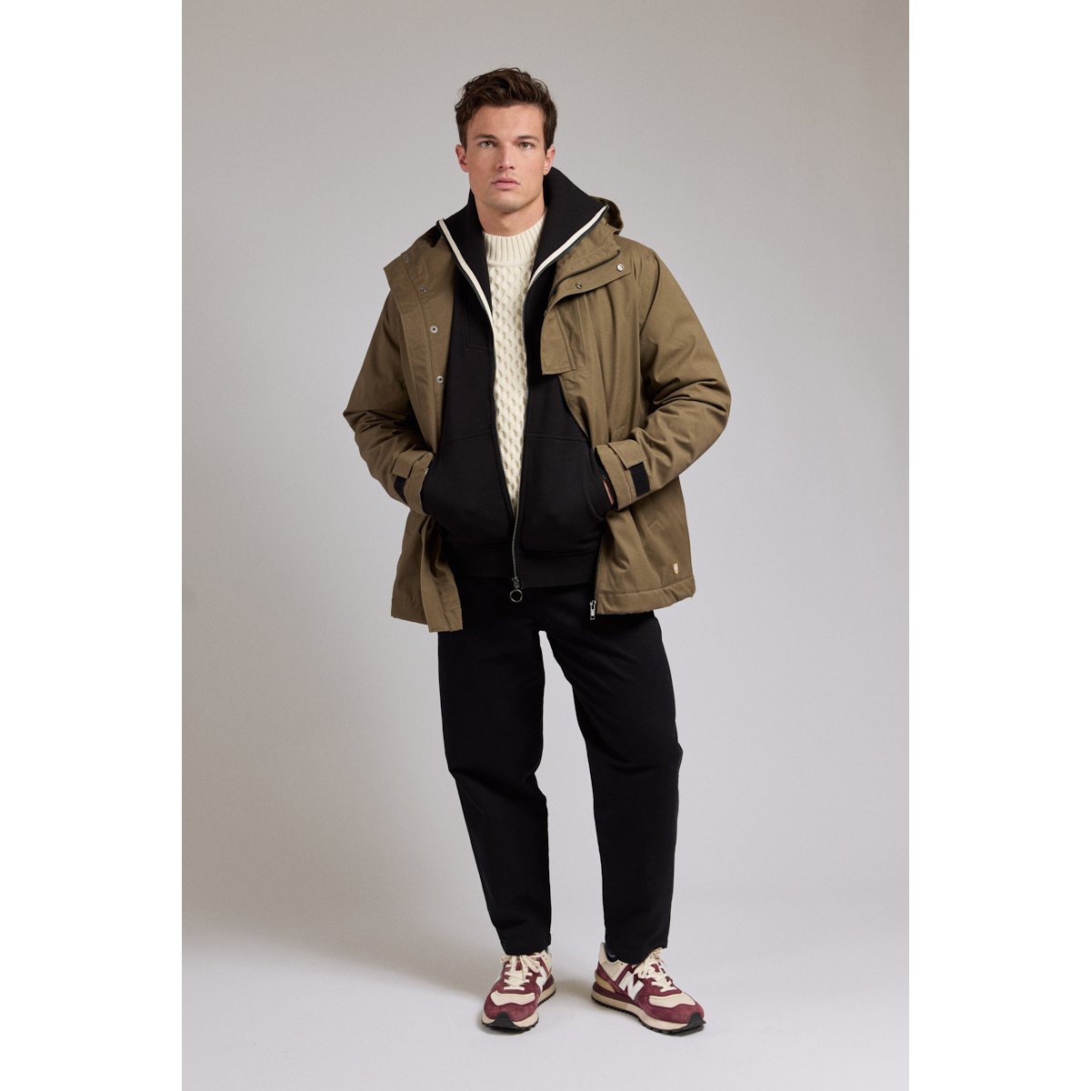 Parka capuche Héritage olive, ARMOR-LUX