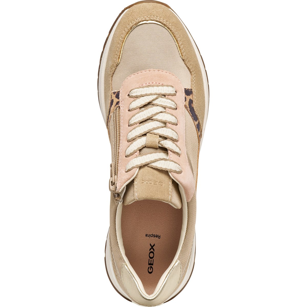 Baskets  D DESYA taupe clair/blanc cassé, GEOX