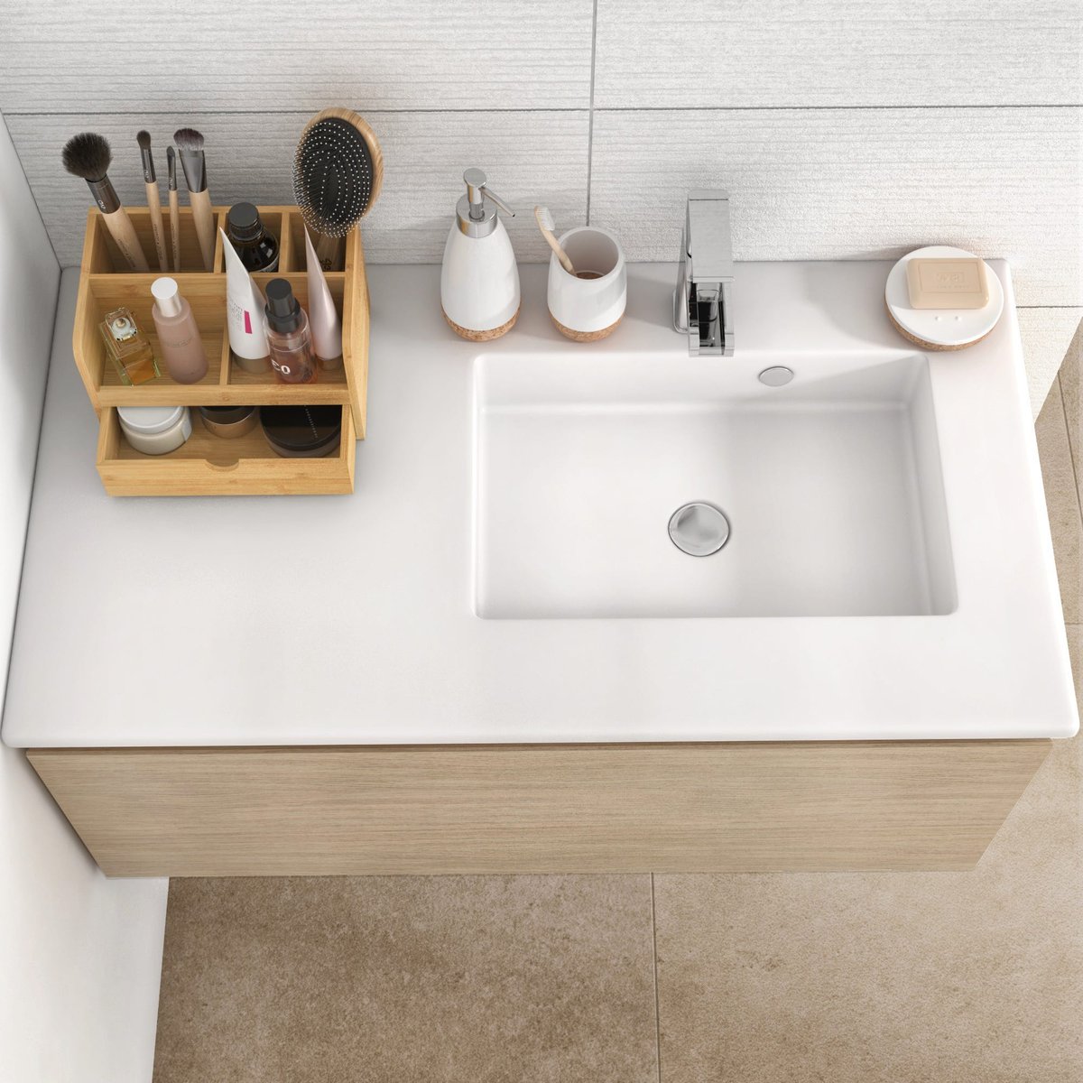 Organiseur en bambou, SENSEA naturel, SENSEA