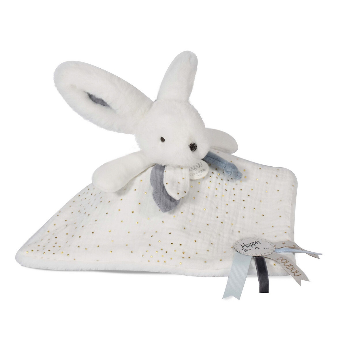 Doudou happy wild 25 cm blanc, DOUDOU ET COMPAGNIE