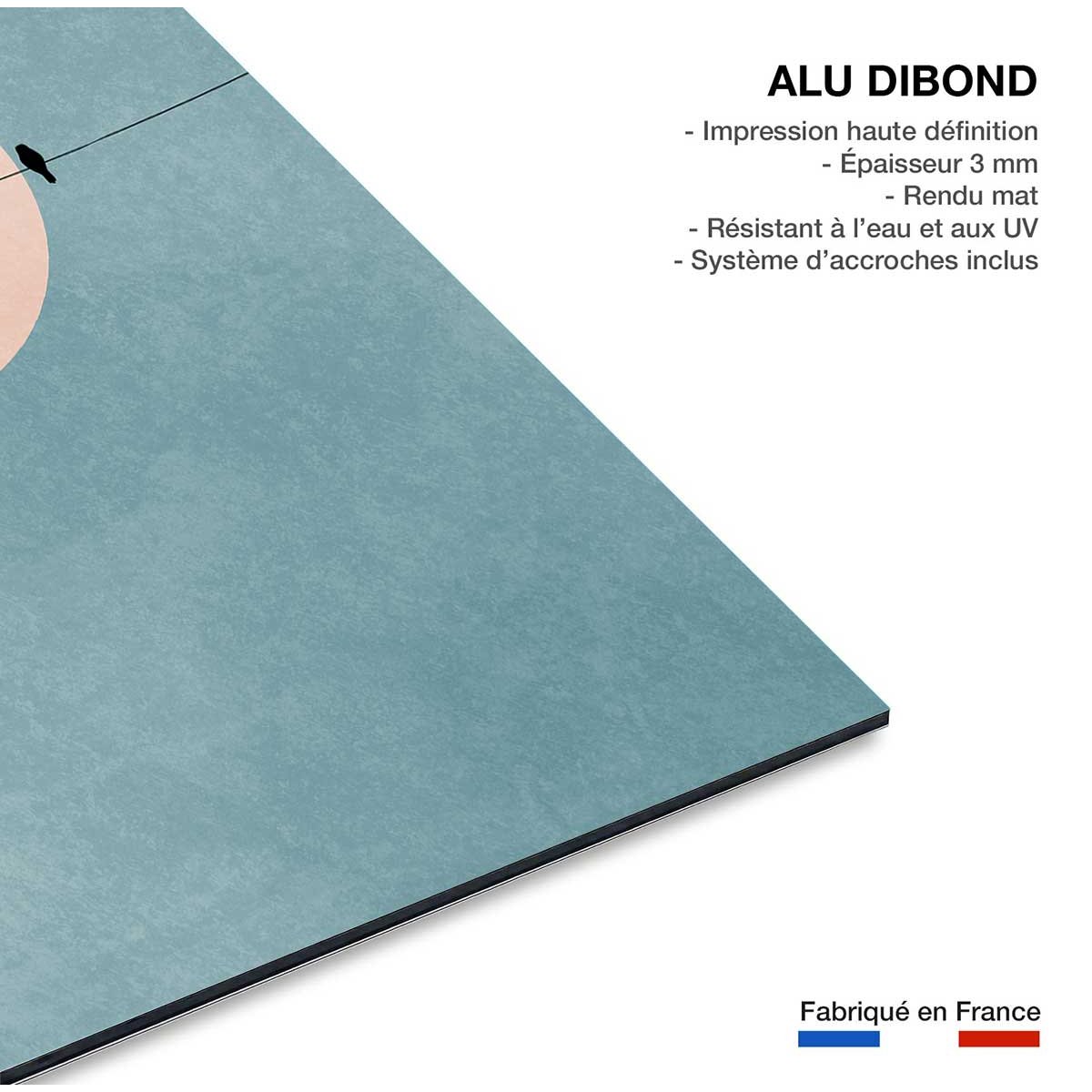 Tableau paysage silence et gratitude tableau alu dibond, HEXOA