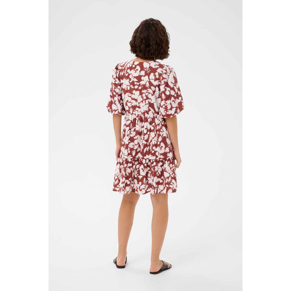 Robe marron henna chalk flower, KAFFE