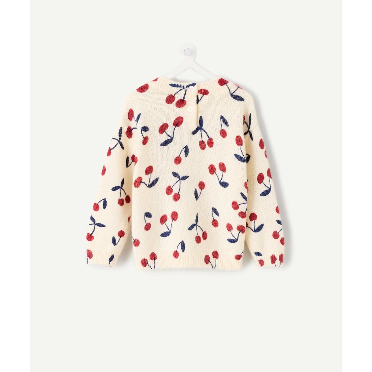 Cherry Print Jumper ecru , TAPE A L'OEIL