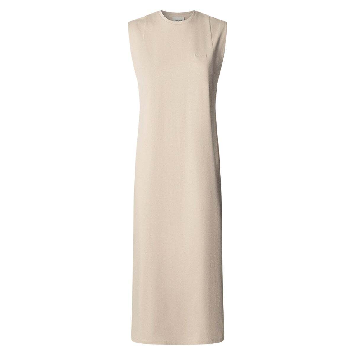 Robe Longue À Col Rond beige clair, PEPE JEANS