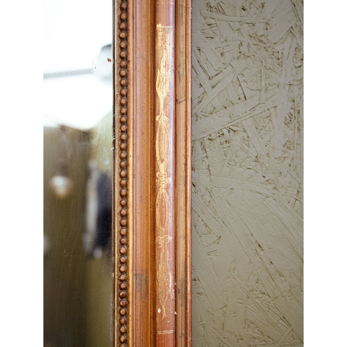 Miroir en plâtre Georges N°1098 - Bon état bois foncé, DEBONGOUT