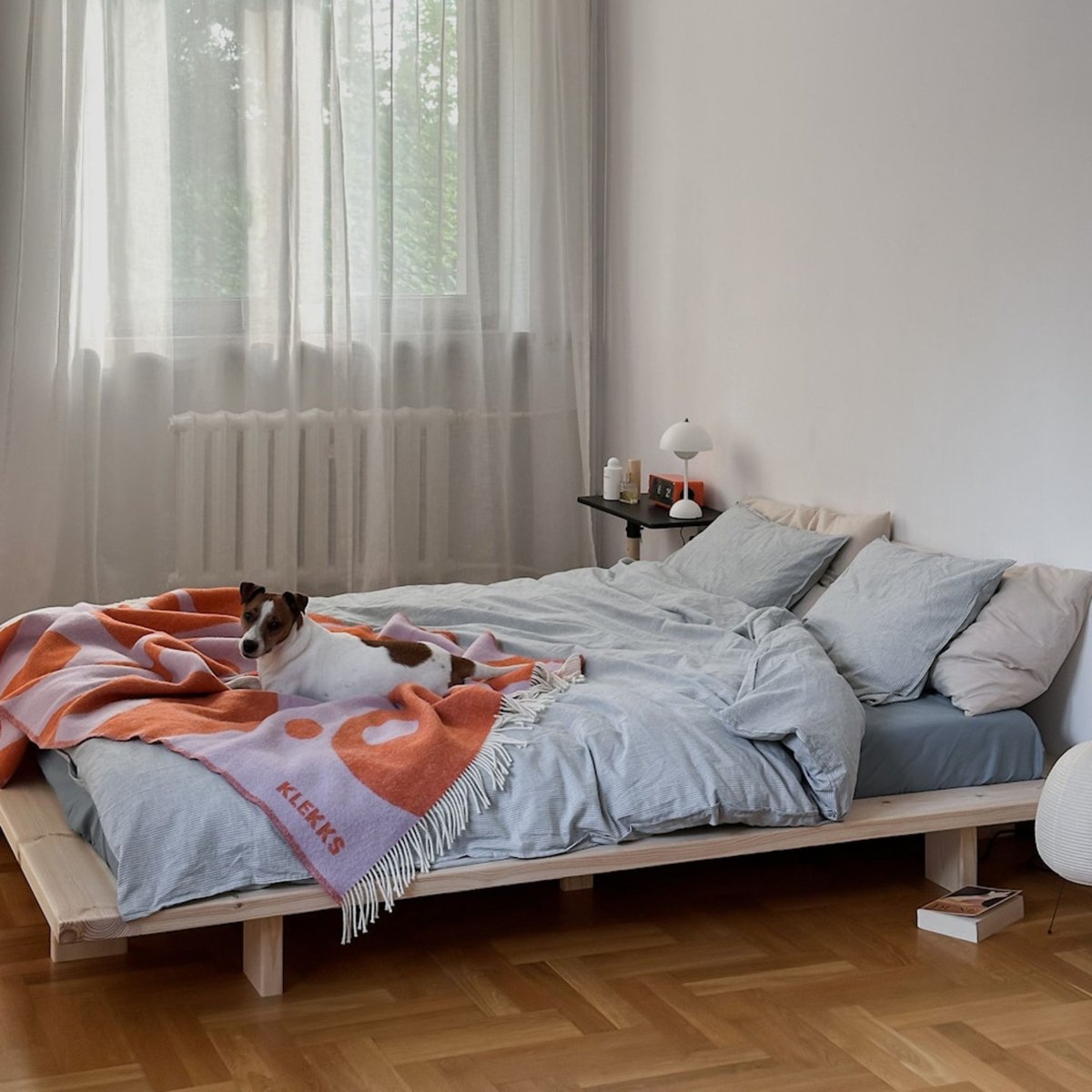 Lit futon JAPAN enfant en pin massif 90x200, sommier inclus  - JAPAN bois clair, KARUP DESIGN