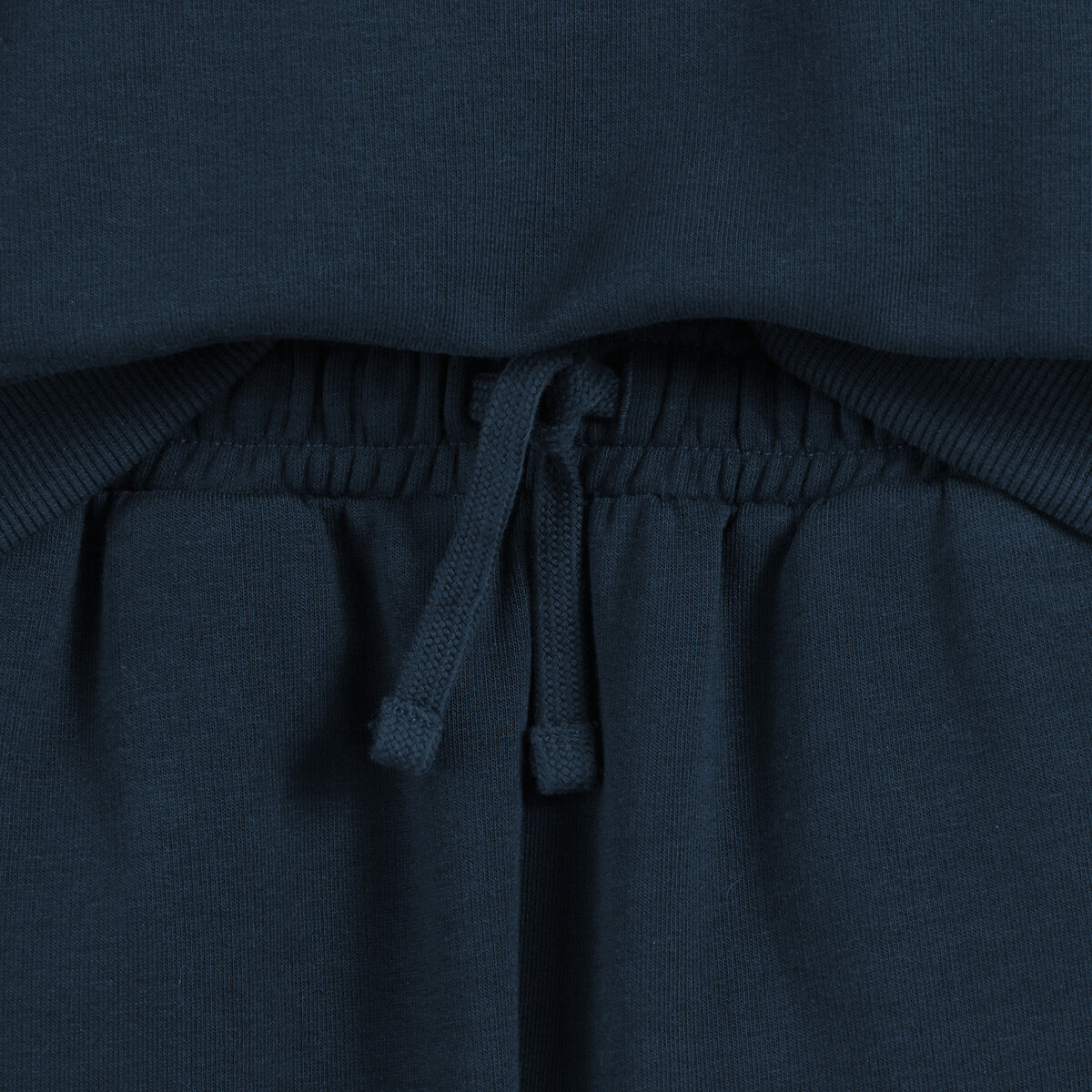 2-delige fleece set met sweatshirt met ronde hals en joggingbroek marineblauw, LA REDOUTE COLLECTIONS