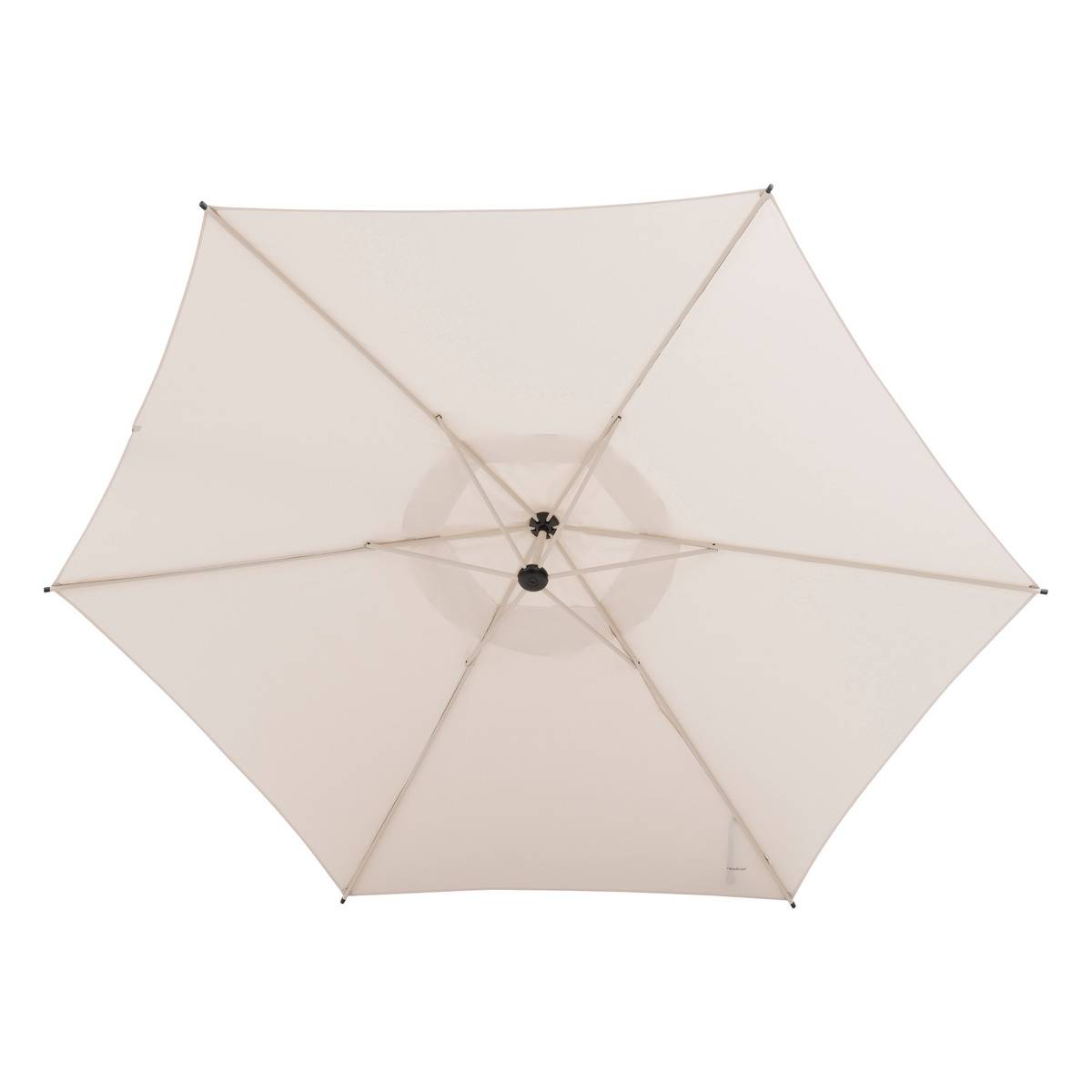 Parasol déporté rond 3m en aluminium rotation 360° MANOA beige, HESPERIDE