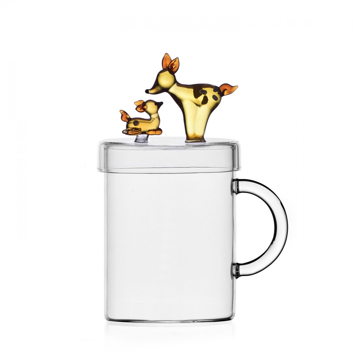 Mug avec couvercle Faon Tender Ties transparent, ICHENDORF