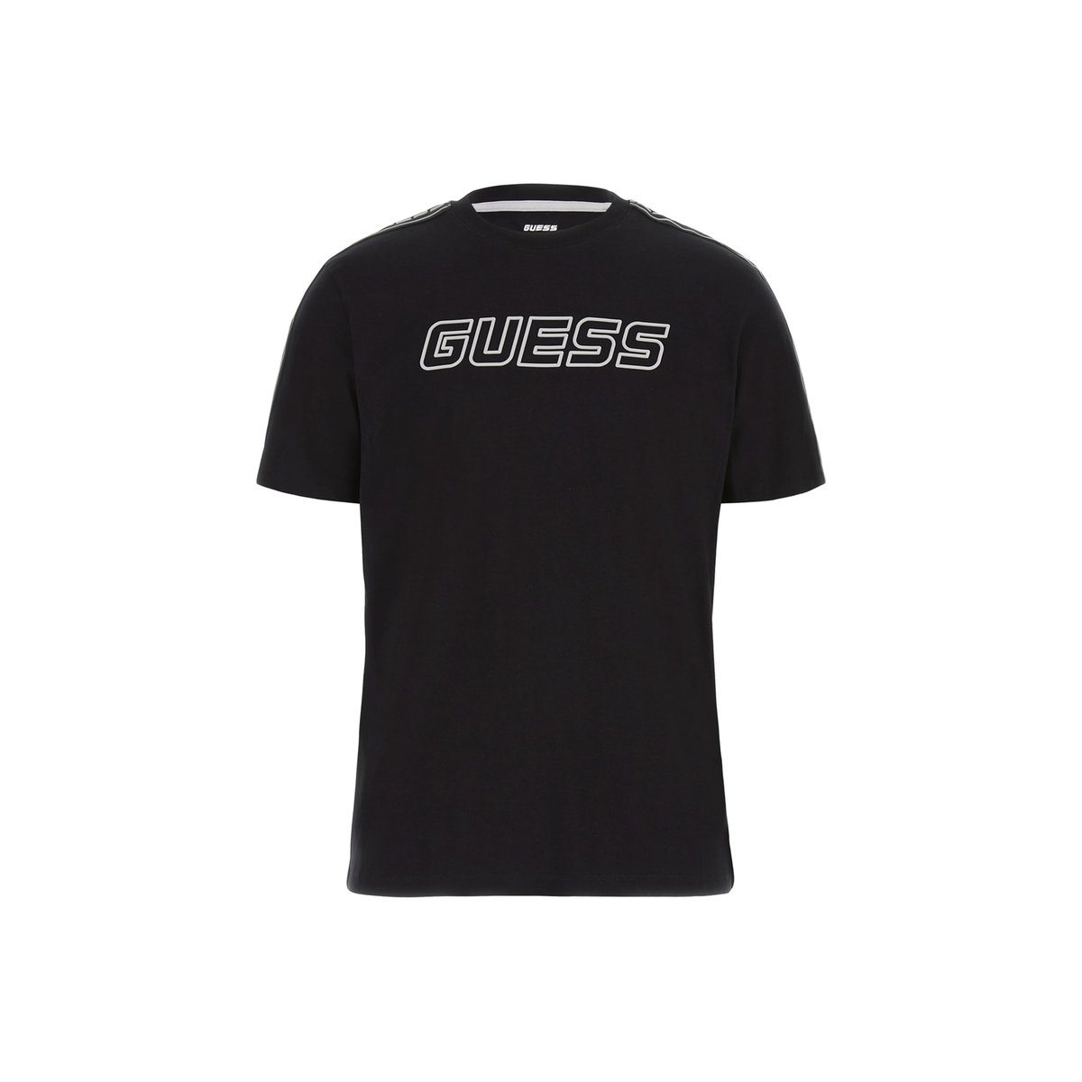 T-Shirt Stretch Logo Frontal noir, GUESS