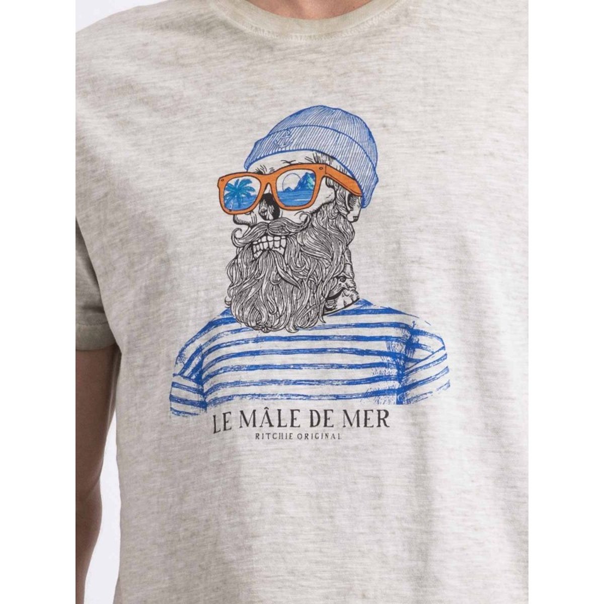 T-shirt Col Rond Naparot beige, RITCHIE