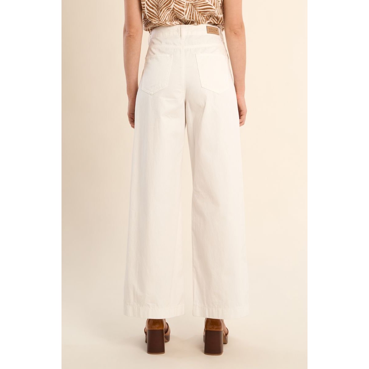 Jean taille haute et large blanc, MOLLY BRACKEN