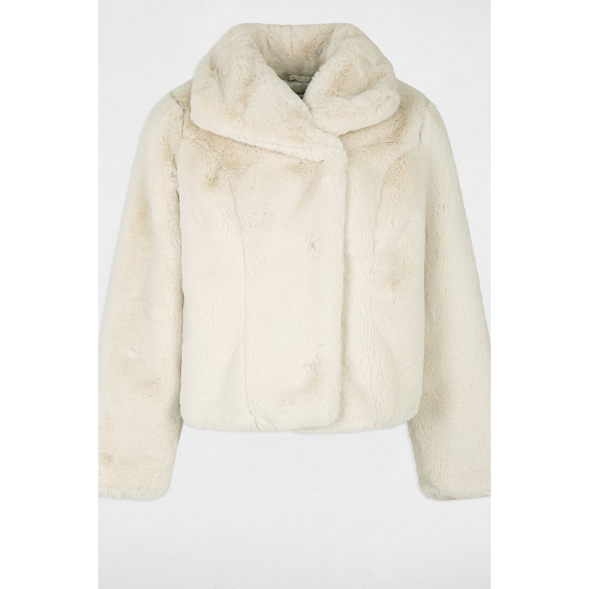 Manteau imitation fourrure ivoire, MORGAN