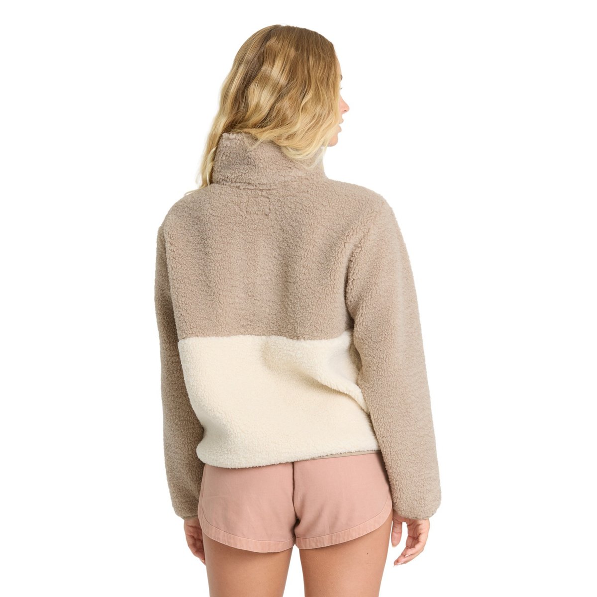 Pull en polaire sherpa à col montant HORIZON beige cobblestone, BILLABONG