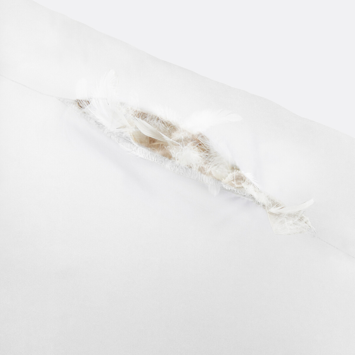 Cotton Bolster Pillowcase white, LA REDOUTE INTERIEURS