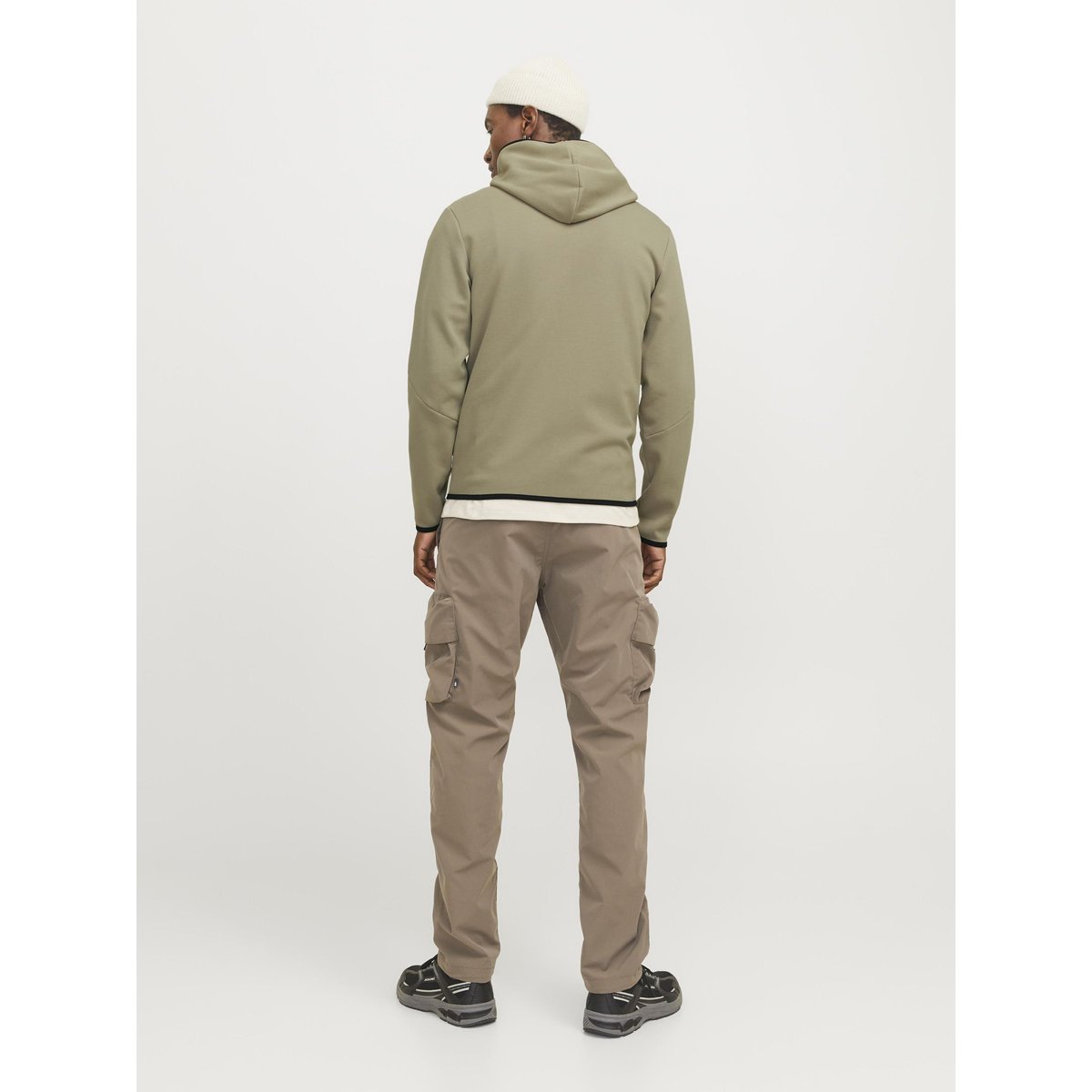 Sweat À Capuche Zippé silver sage, JACK & JONES