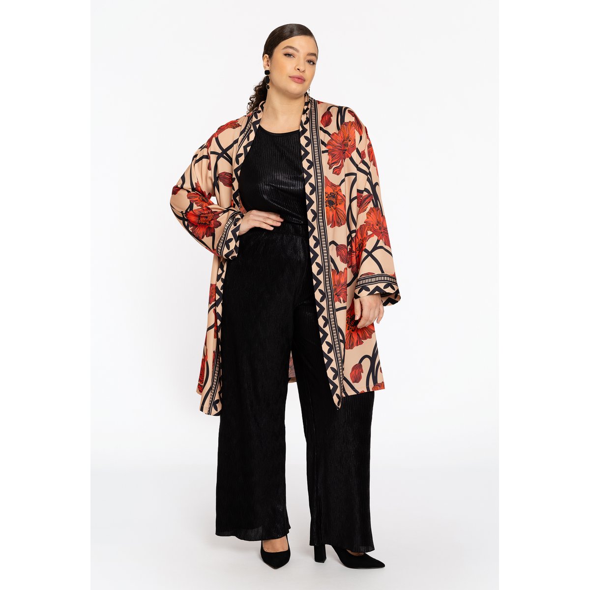 Gilet imprimée rouge, YOEK