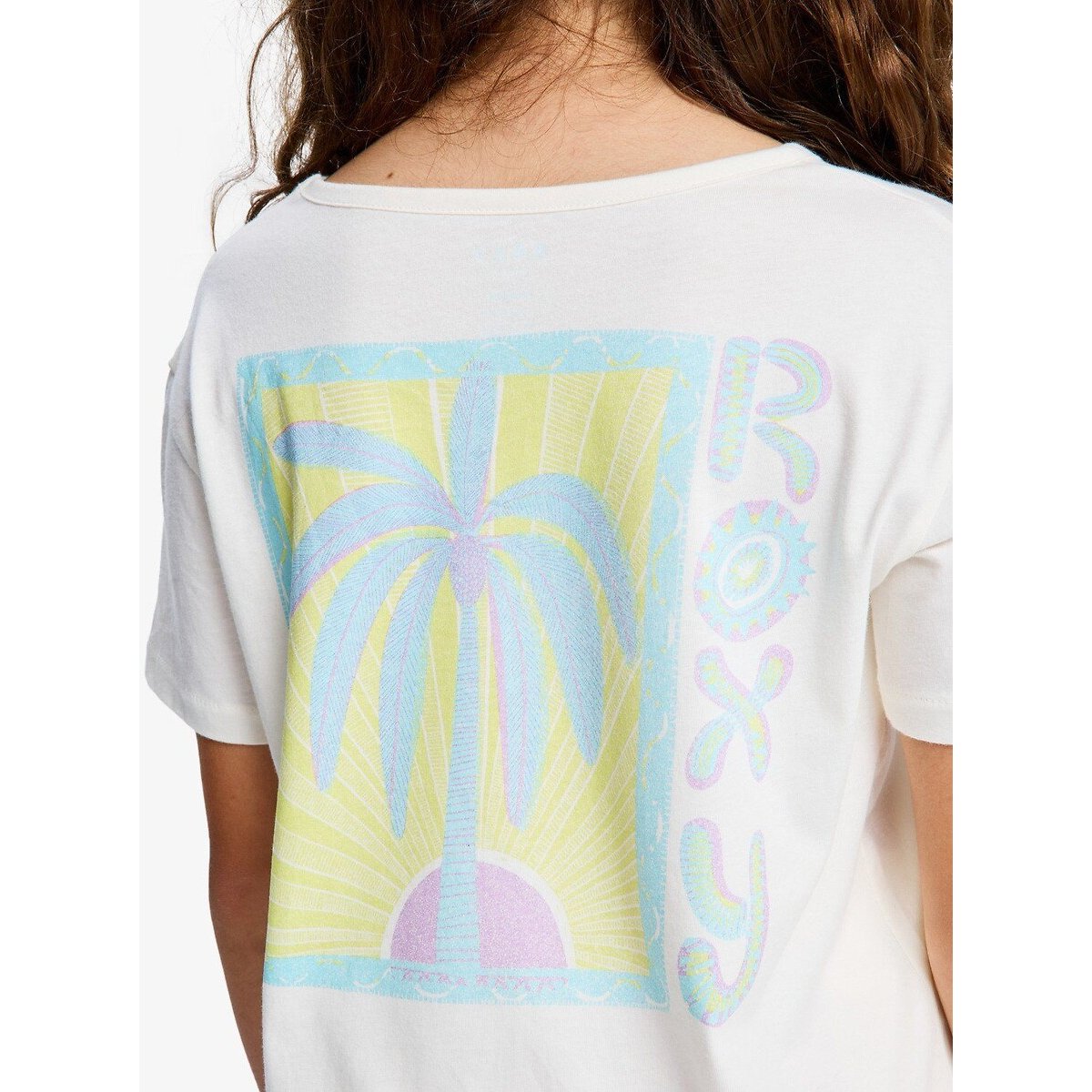 T-shirt met print op voor- en achterkant ecru, ROXY