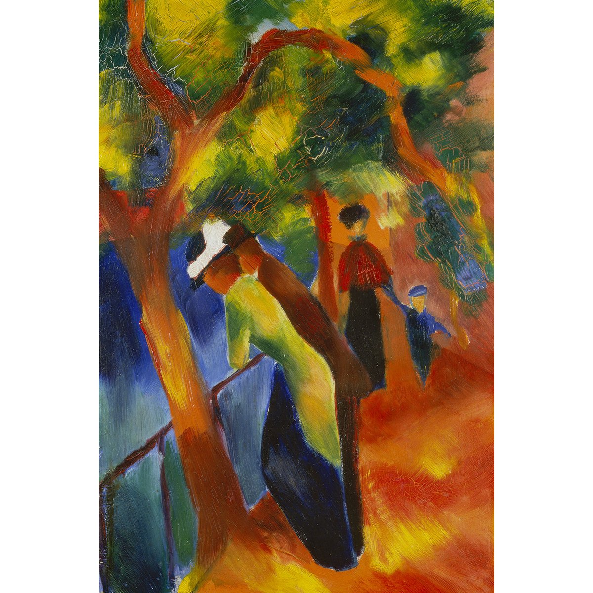 Tableau célèbre August Macke Sunny Path tableau alu dibond, HEXOA