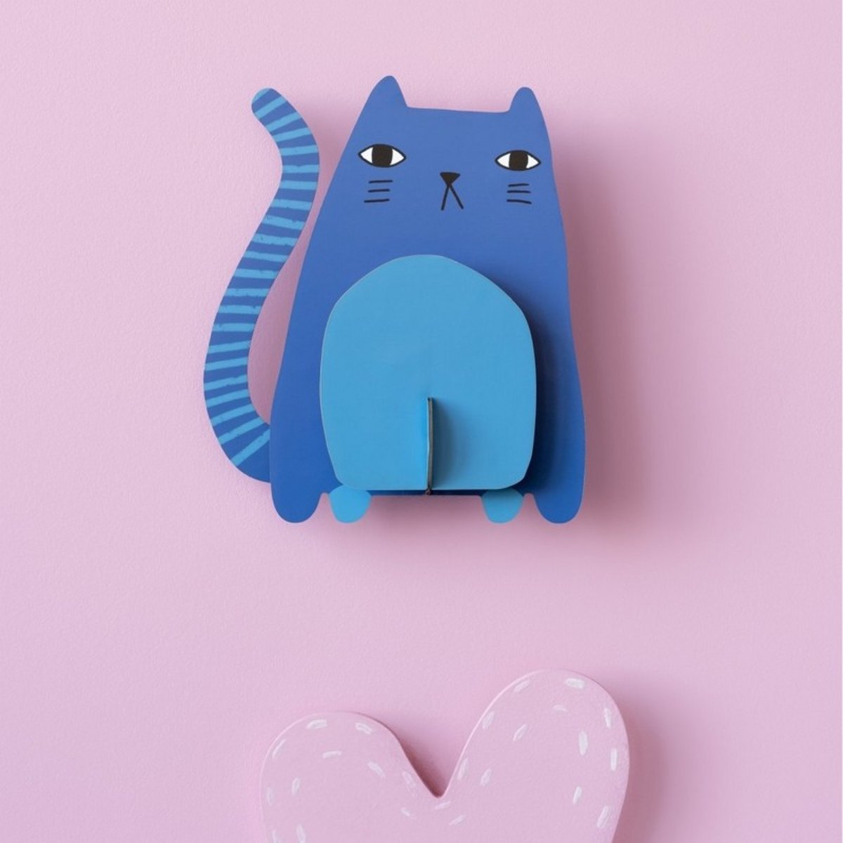 Décoration murale enfant chat carton  Greta Casper Cat bleu, STUDIO ROOF