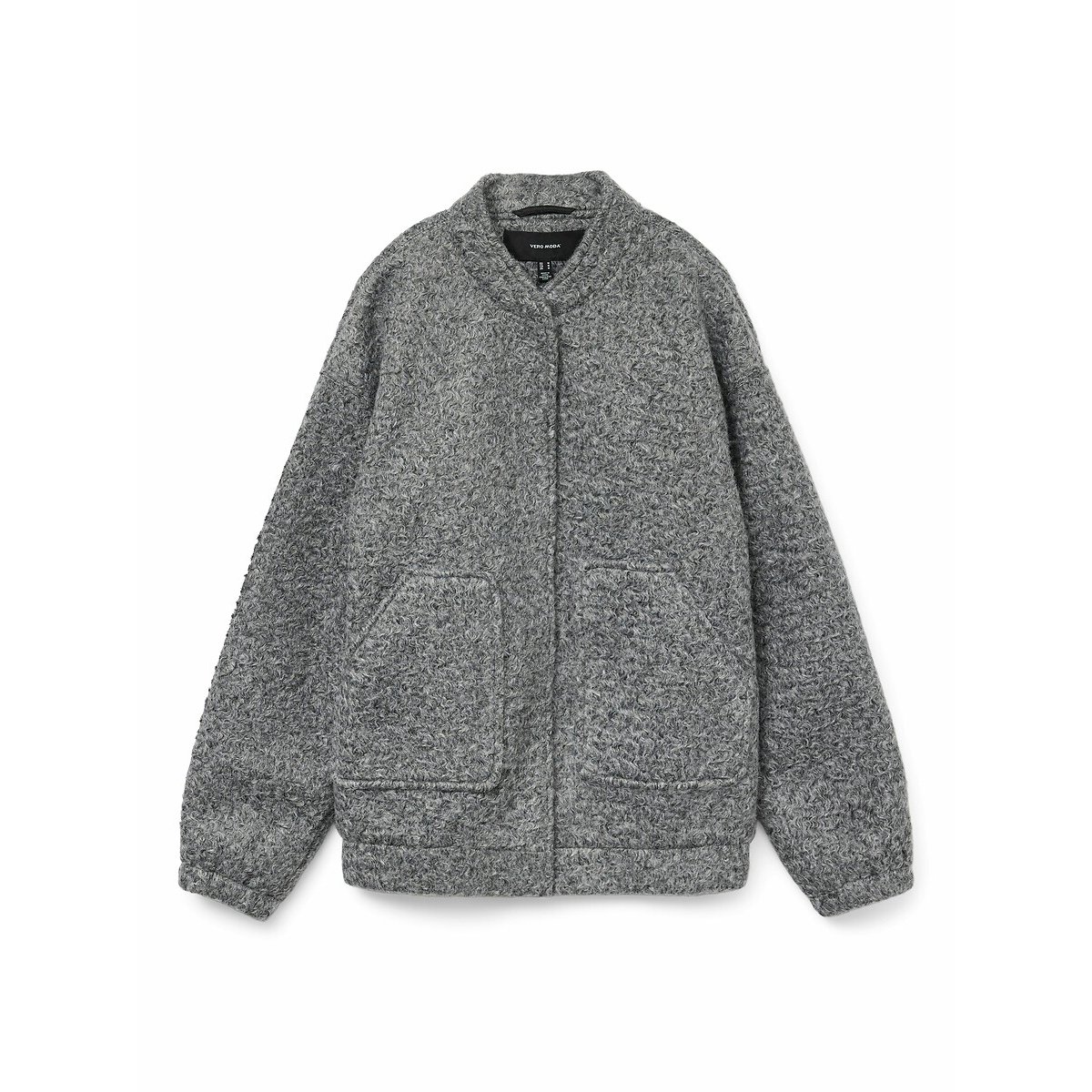 Bomber court, coupe ample gris, VERO MODA