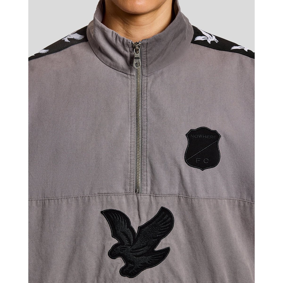 Veste droite en coton gris délavé, LYLE & SCOTT