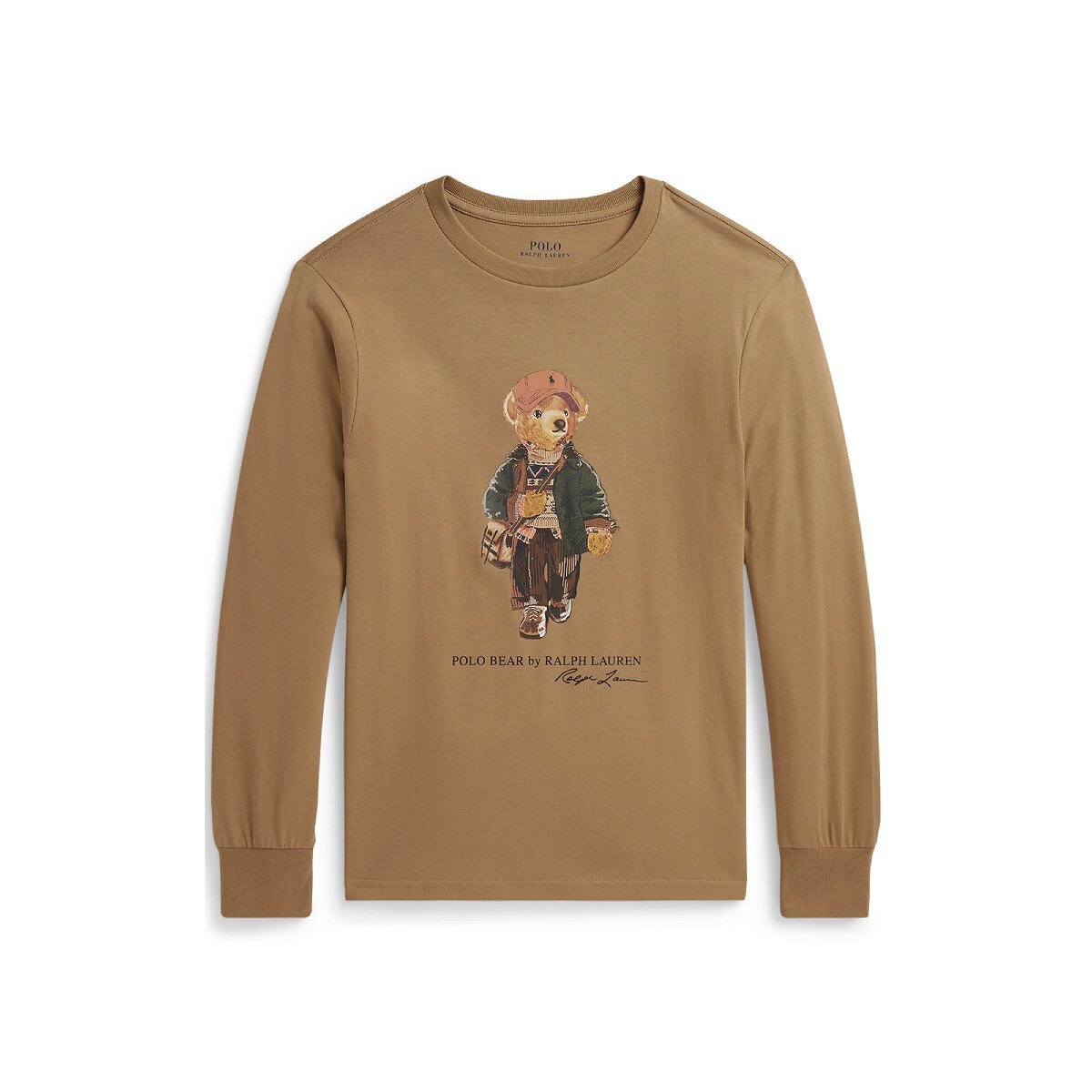 T-shirt a maniche lunghe beige, POLO RALPH LAUREN