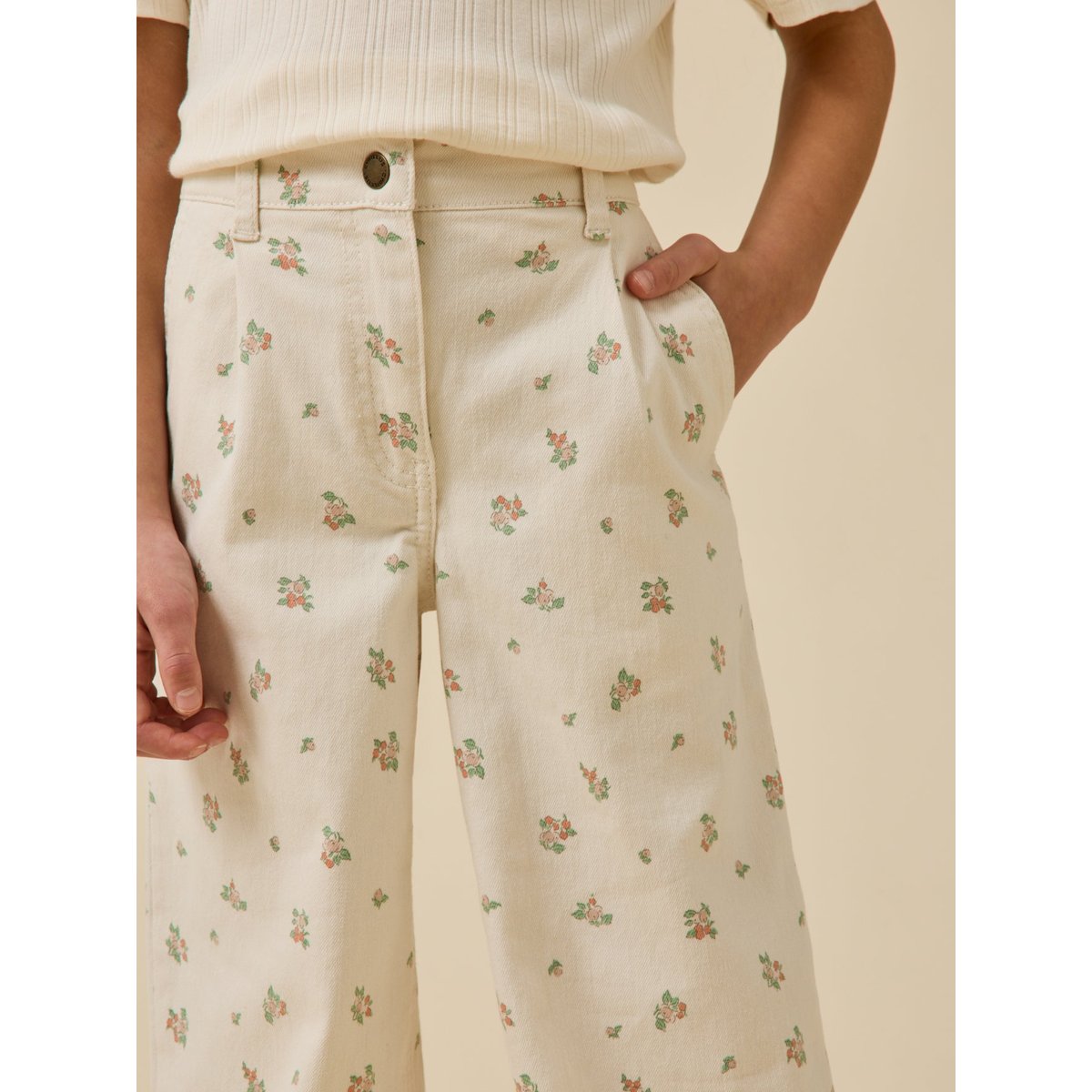 Pantalon large imprimé imprimé baies, CYRILLUS