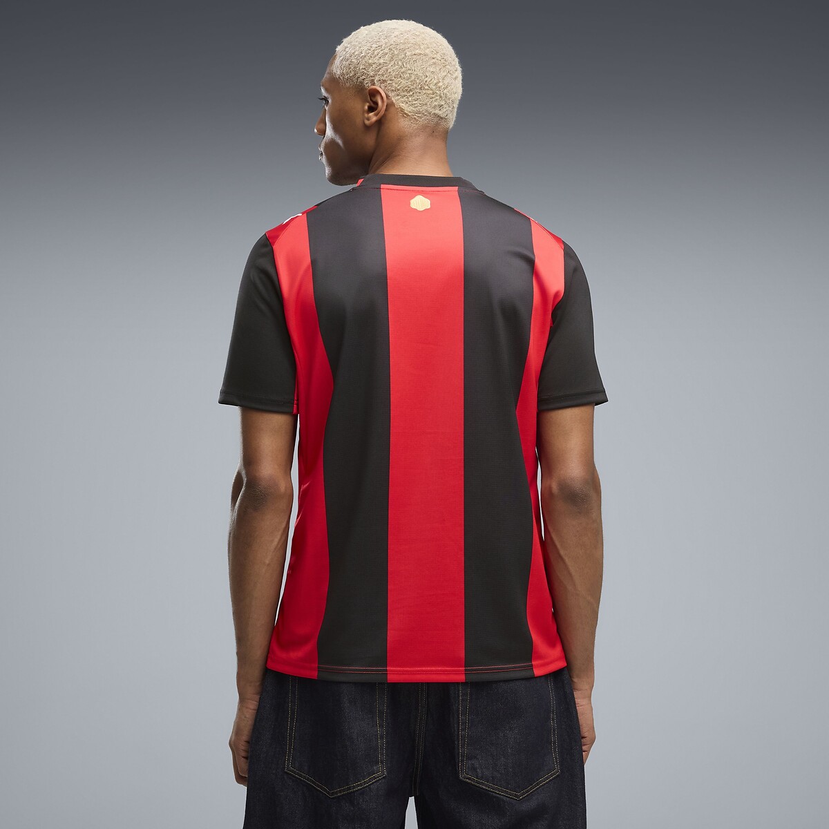 Maillot de foot AC Milan Home Jersey noir + rouge, PUMA