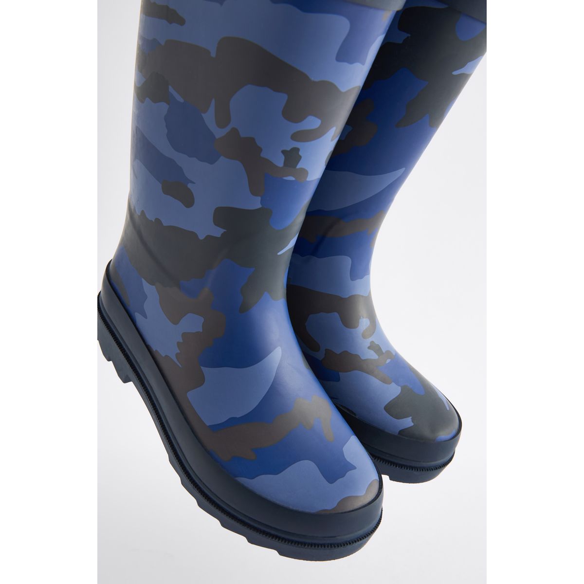 Bottes welly en caoutchouc camo bleu marine, NEXT