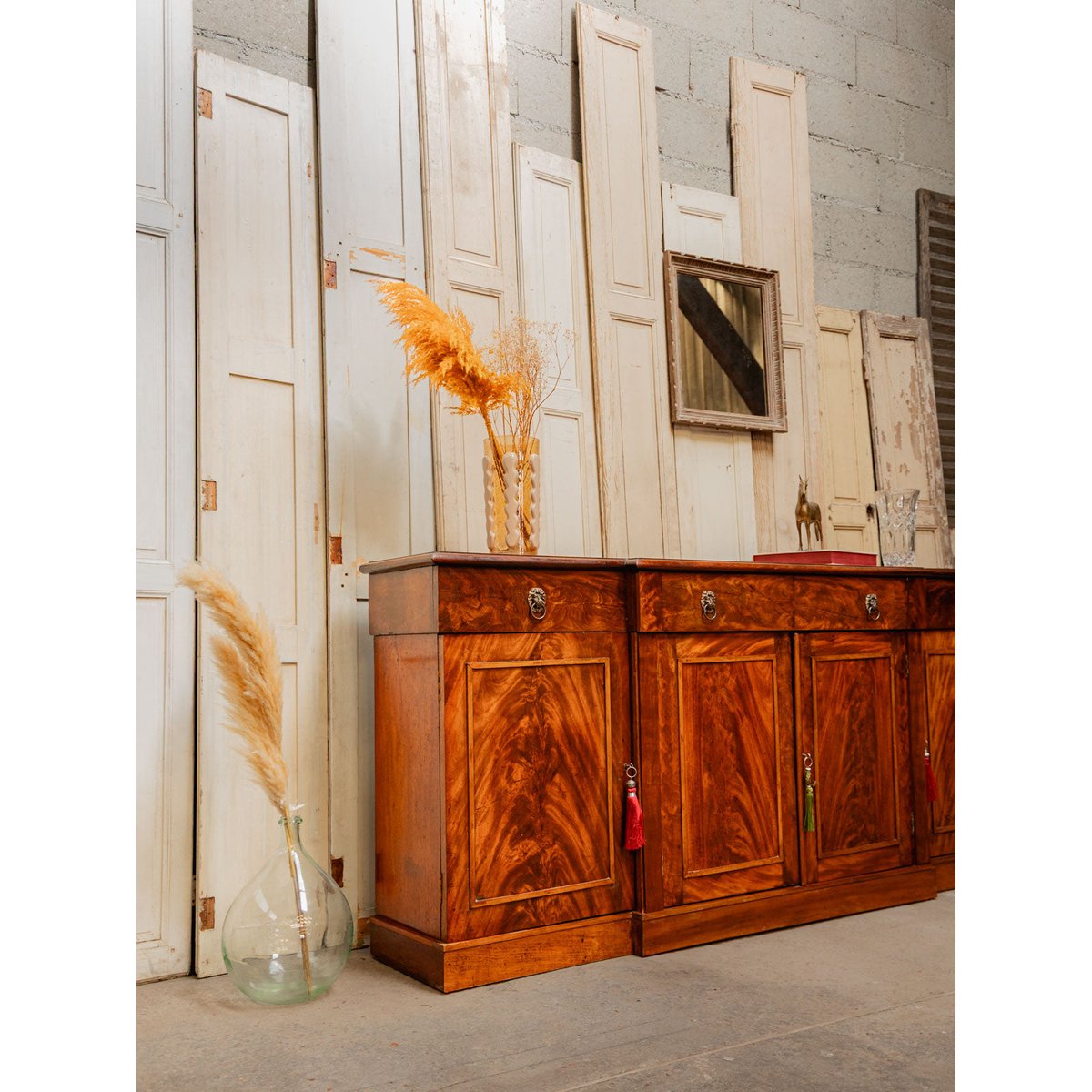 Enfilade en bois massif Margaret N°379 - Bon état bois foncé, DEBONGOUT