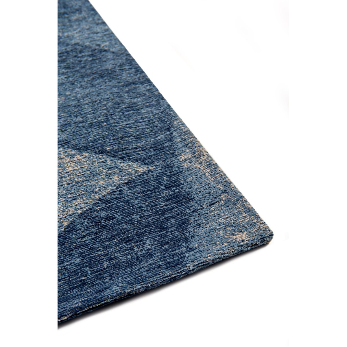 Tapis salon et chambre moderne tissé plat TIRANA bleu, NOVATREND