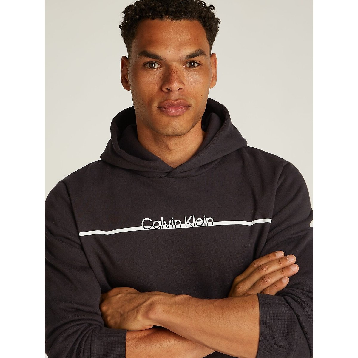 Logo Print Hoodie black, CALVIN KLEIN